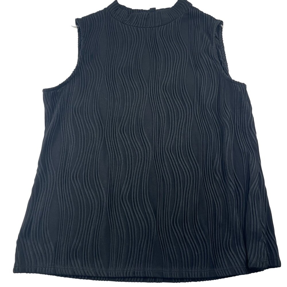 Robert Louis Women's‎ XL Black Textured Sleeveless Top